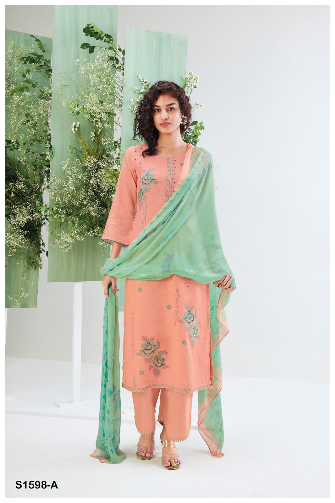 Hemani S1598 By Ganga Designer Salwar Suits Catalog